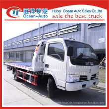 Dongfeng 4ton ein Tow zwei Flachbett Abschleppwagen zum Verkauf